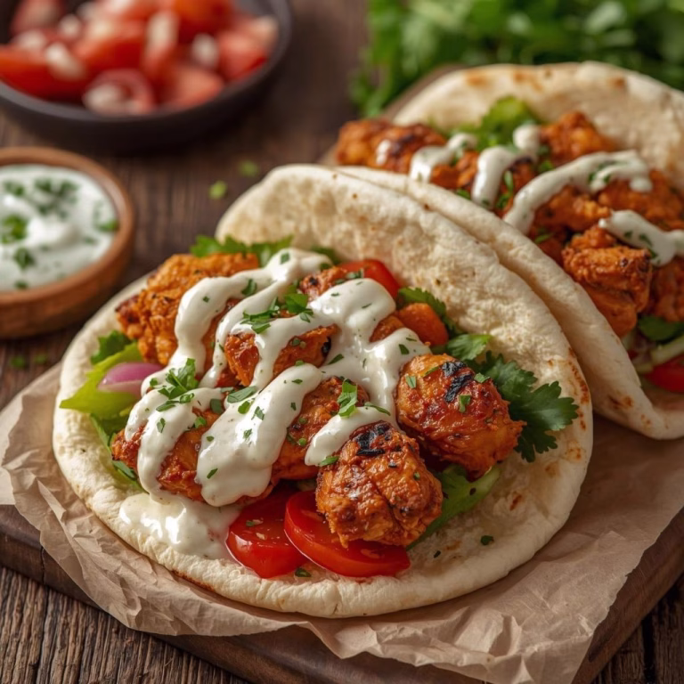 Mediterranean Chicken Gyros with Creamy Feta Tzatziki Recipe