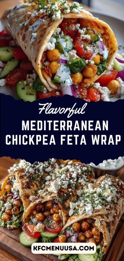 Mediterranean Chickpea Feta Wrap Recipe