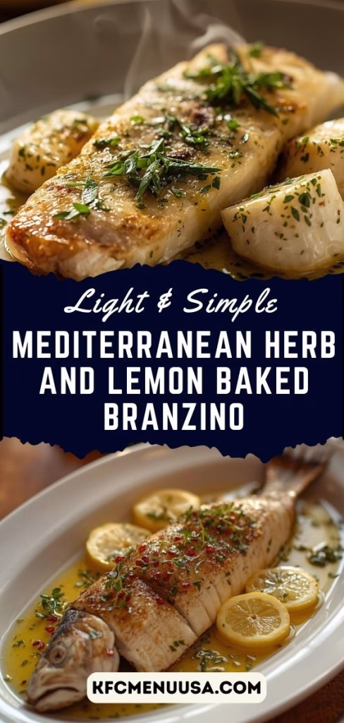 Mediterranean Herb And Lemon Baked Branzino Recipe