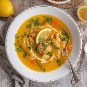 Mediterranean Lemon Chicken Soup Recipe