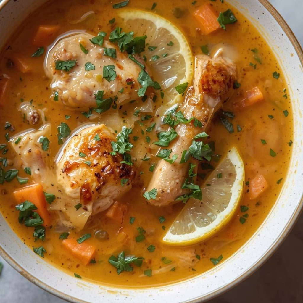 Mediterranean Lemon Chicken Soup Recipe