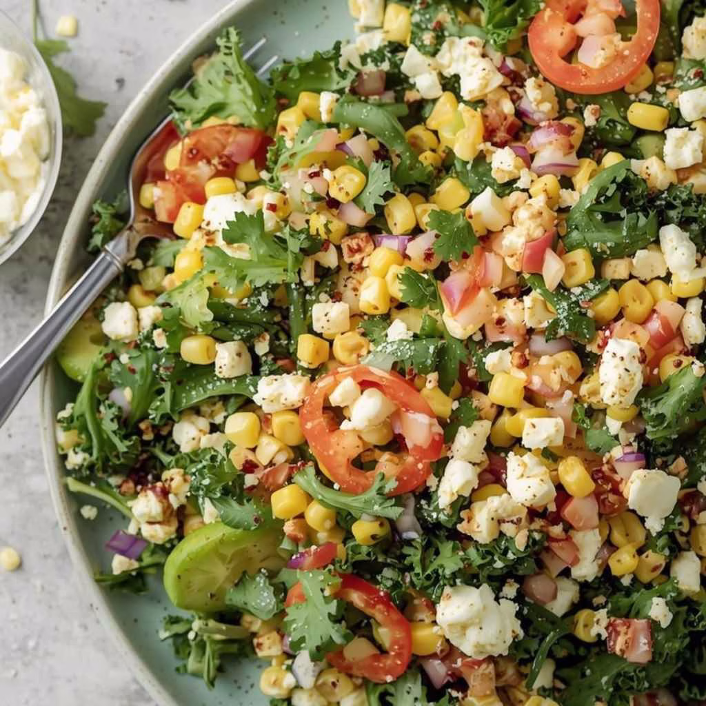 Mexican Street Corn Kale Salad Recipe