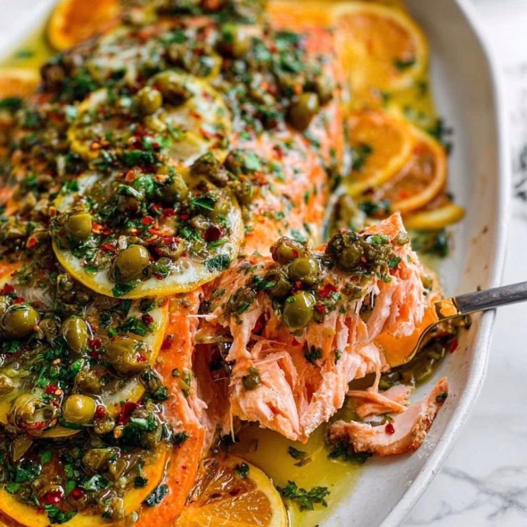 Olive Citrus Slow Roasted Salmon Recipe
