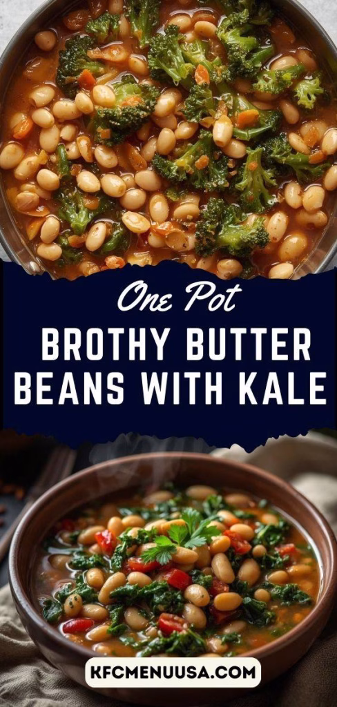 One Pot Brothy Butter Beans with Kale Recipe