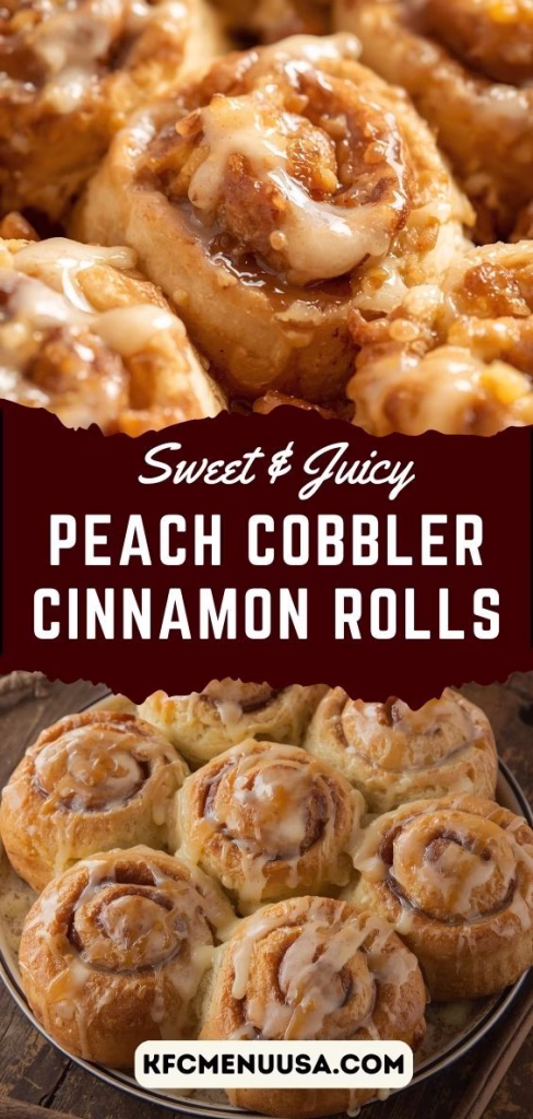 Peach Cobbler Cinnamon Rolls Recipe