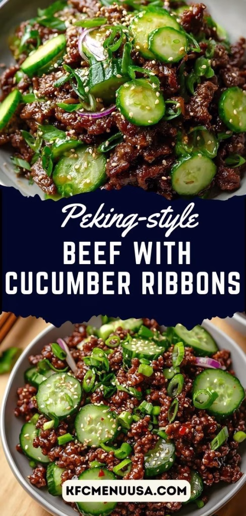 Peking-Style Beef with Cucumber Ribbons Recipe