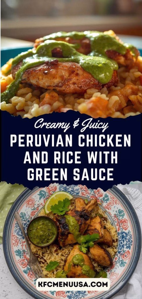 Peruvian Chicken and Rice with Green Sauce Recipe