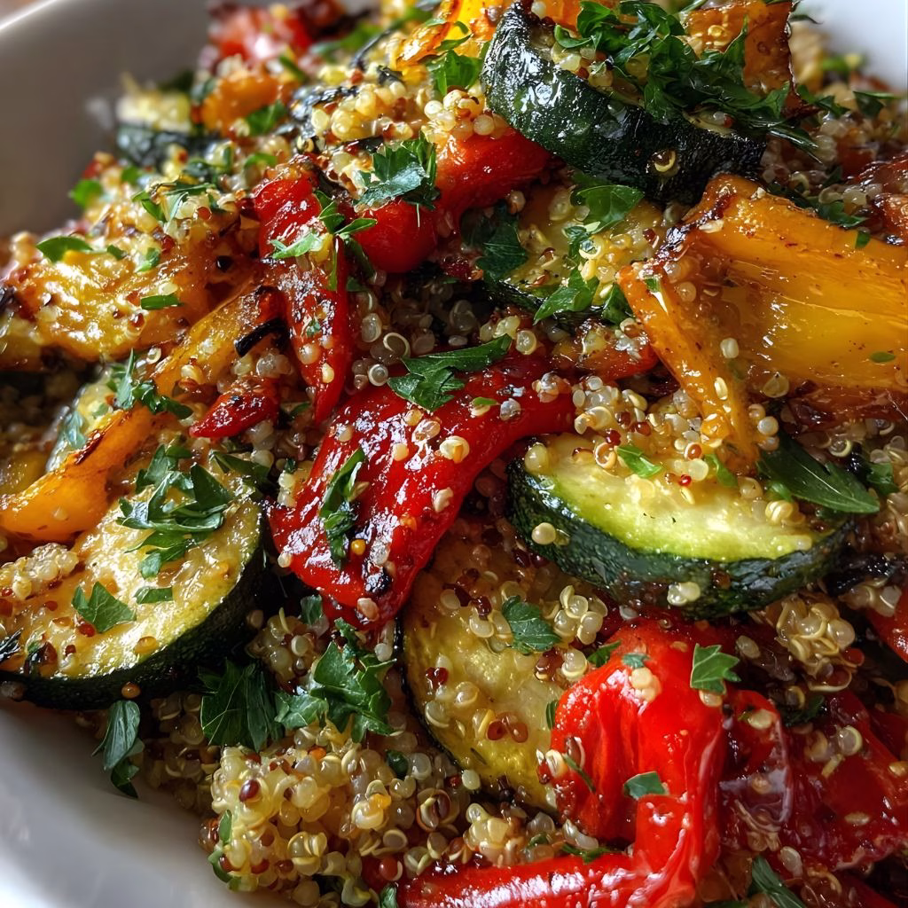 Quinoa & Roasted Veggie Salad Recipe