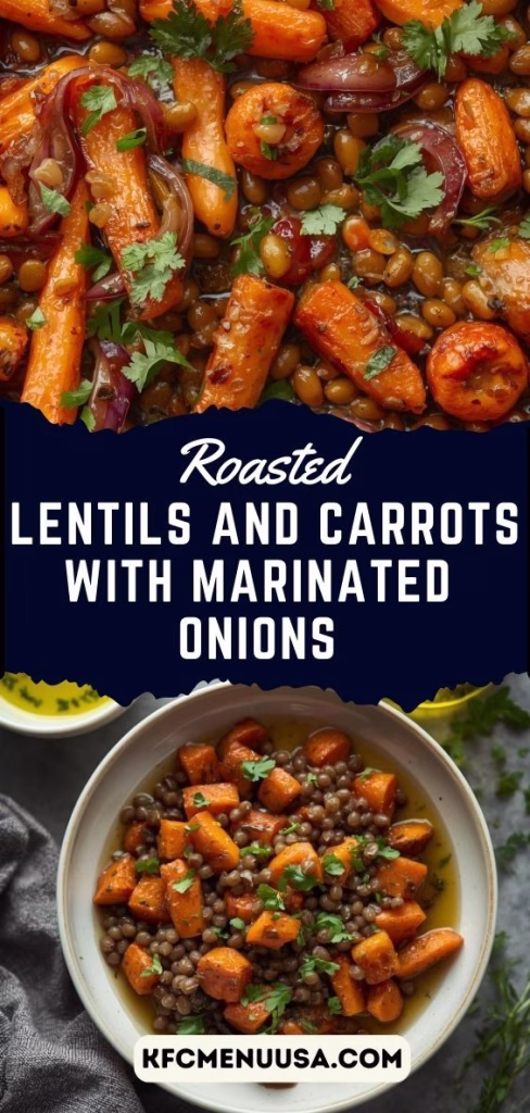 Roasted Lentils and Carrots with Marinated Onions Recipe
