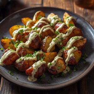 Roasted Potatoes In A Melted Goat Cheese Dressing Recipe