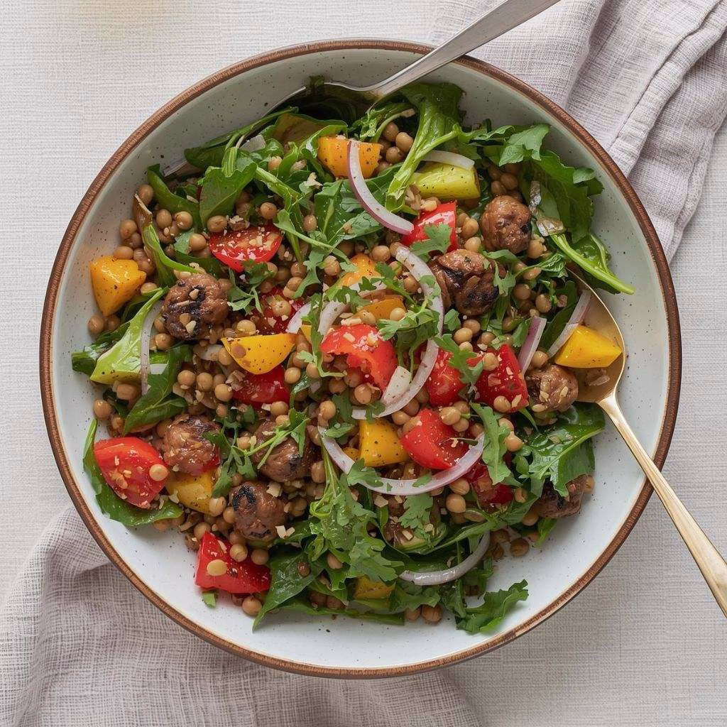 Roasted Veggie & Lentil Salad Recipe