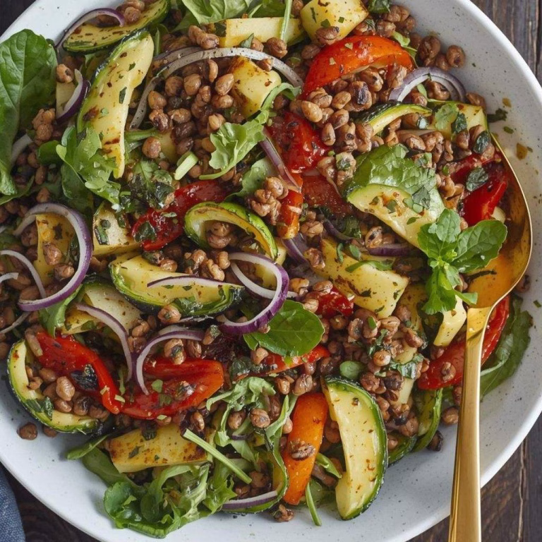Roasted Veggie & Lentil Salad Recipe
