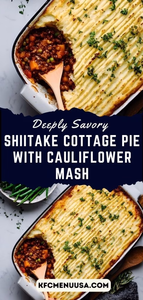 Shiitake Cottage Pie with Cauliflower Mash Recipe