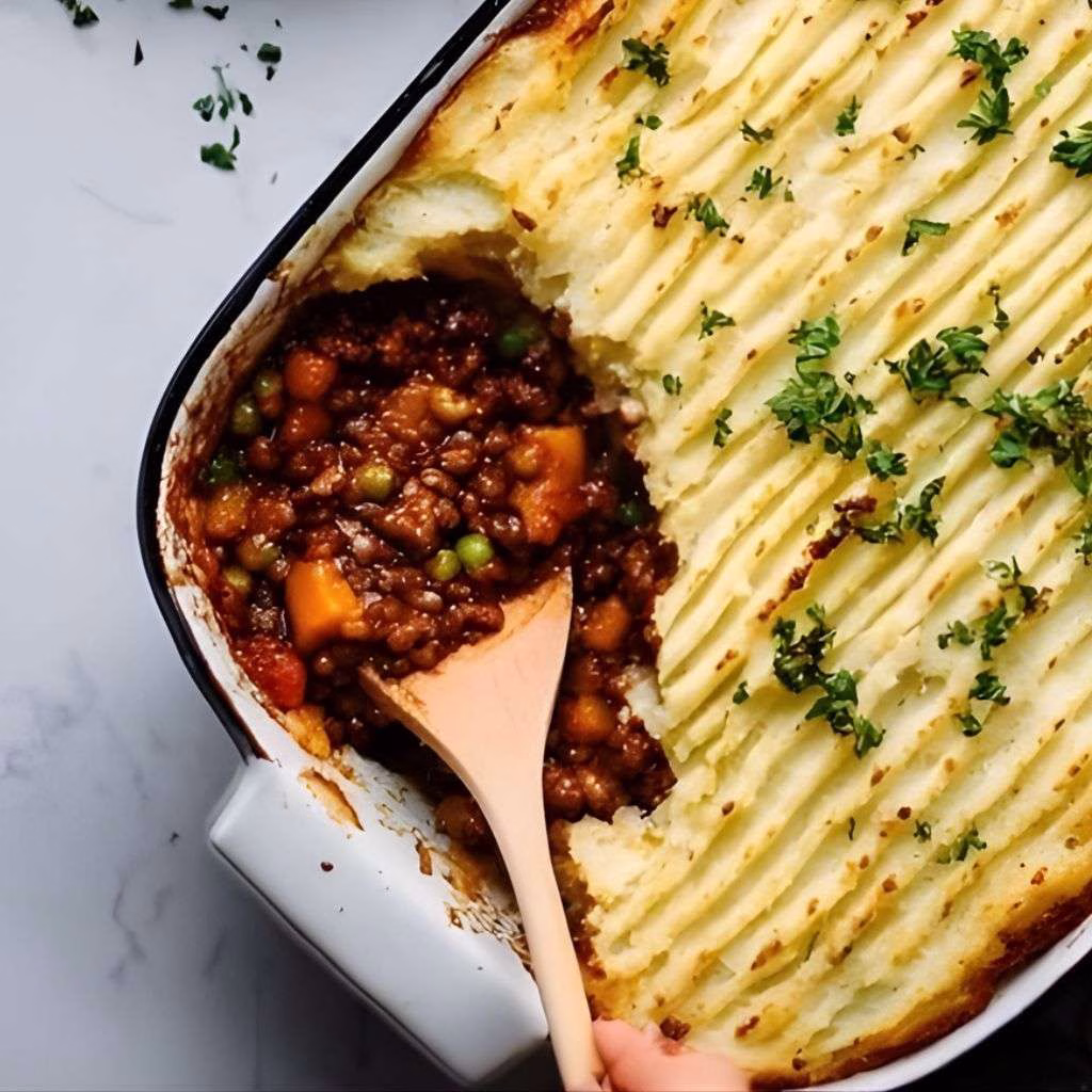 Shiitake Cottage Pie with Cauliflower Mash Recipe