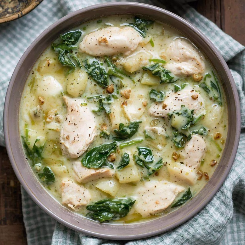 Slow Cooker Spinach-Artichoke Chicken Stew Recipe