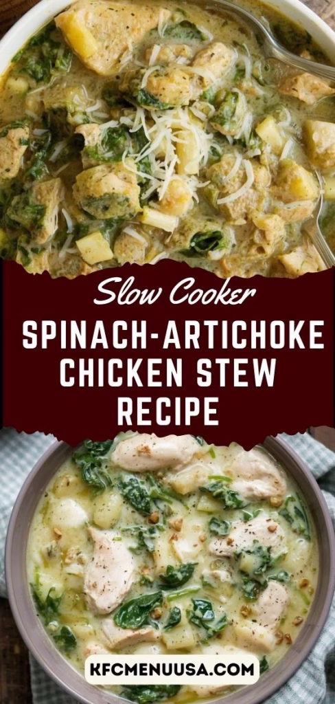 Slow Cooker Spinach-Artichoke Chicken Stew Recipe