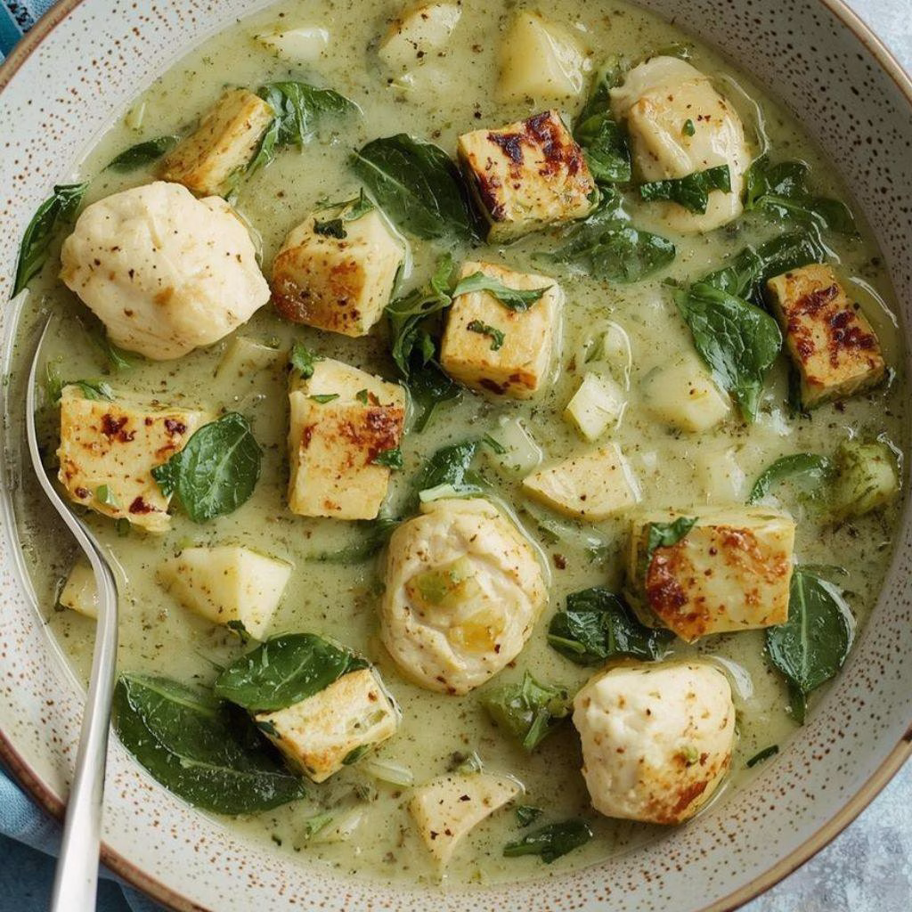 Slow Cooker Spinach-Artichoke Chicken Stew Recipe