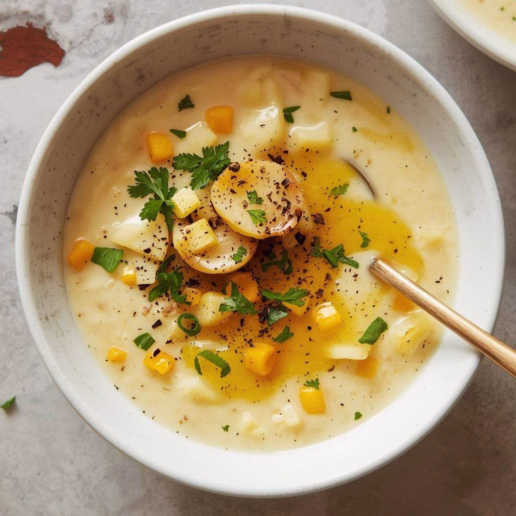 Smoky Vegan Corn Chowder with Potatoes Recipe