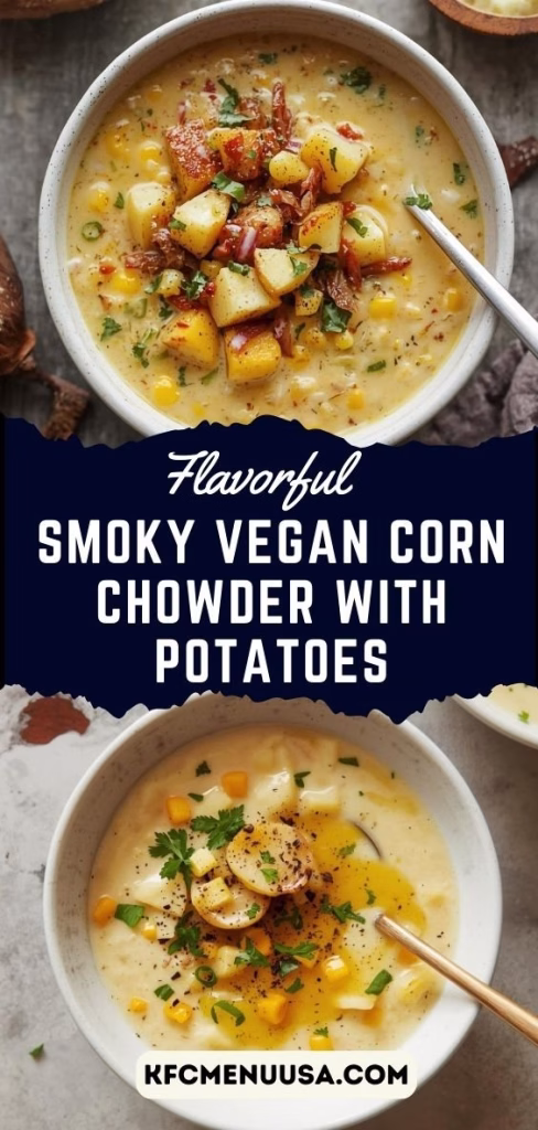 Smoky Vegan Corn Chowder with Potatoes Recipe