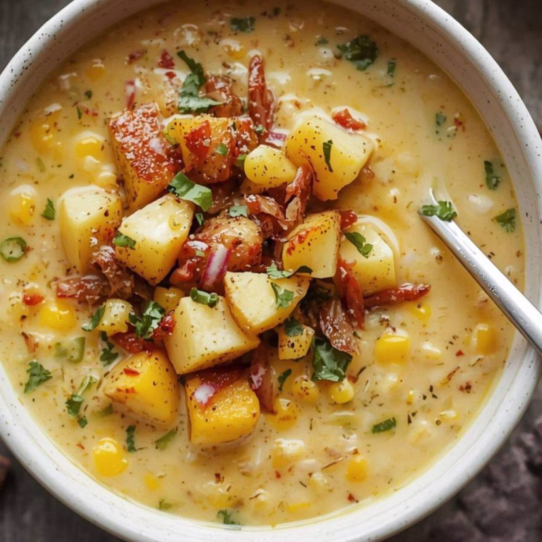 Smoky Vegan Corn Chowder with Potatoes Recipe
