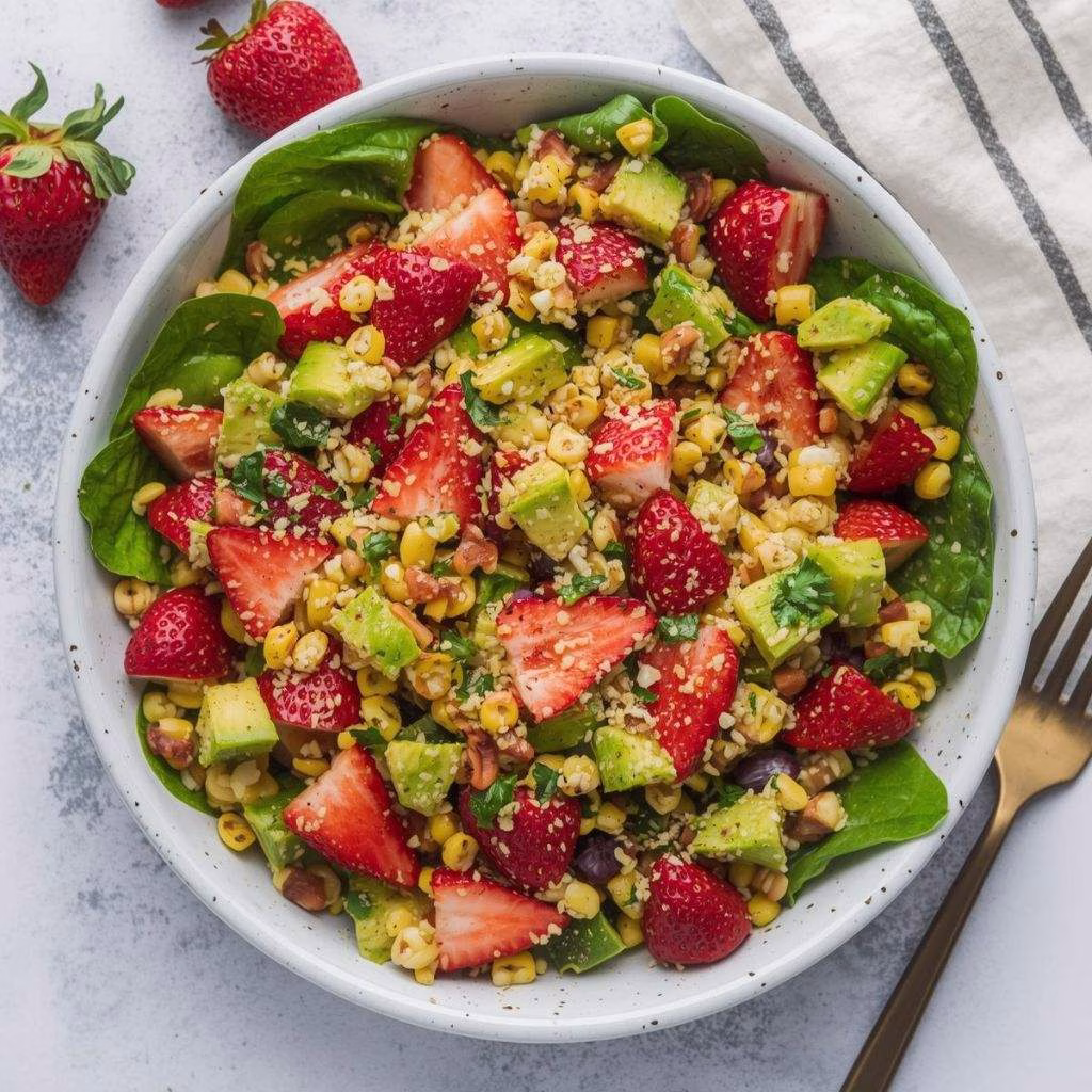 Strawberry Avocado Corn Salad Recipe