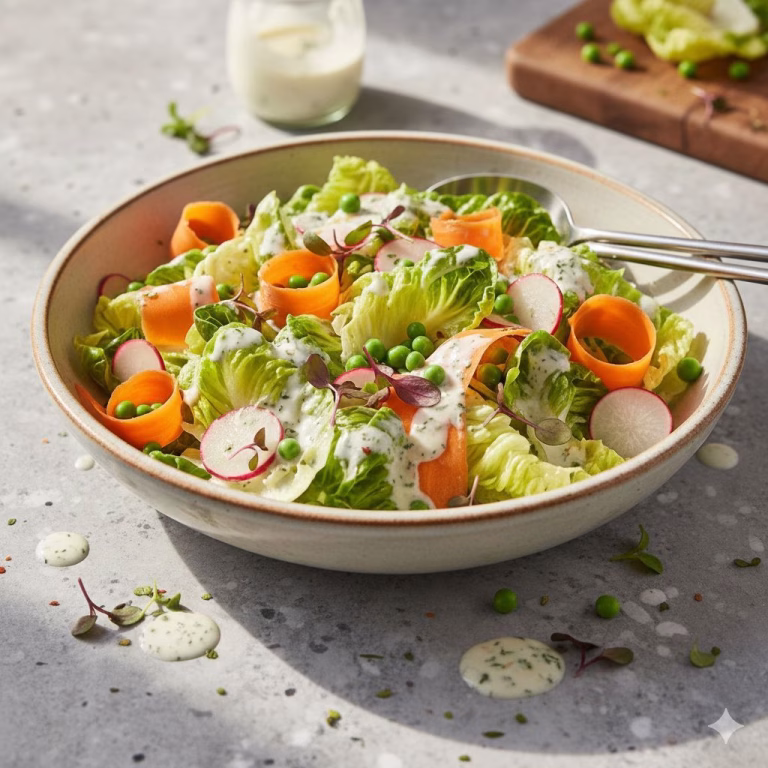 Summer Salad with Clean Eating Buttermilk Dressing