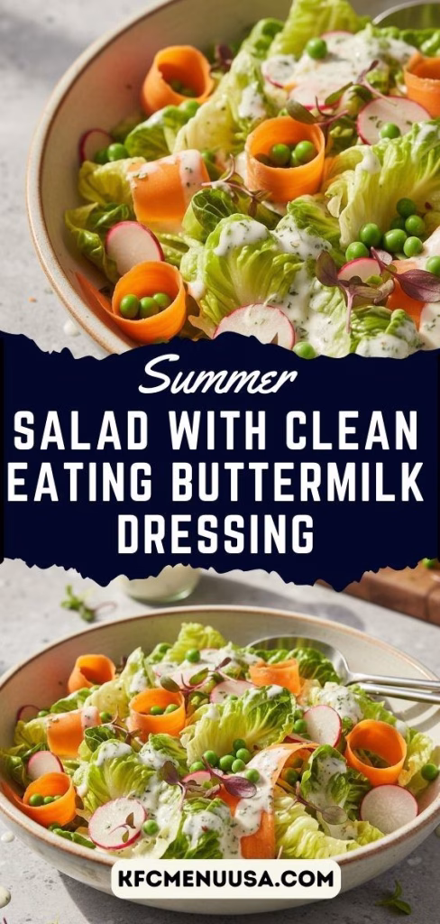 Summer Salad with Clean Eating Buttermilk Dressing