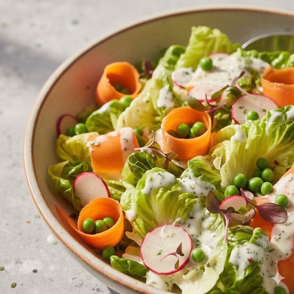 Summer Salad with Clean Eating Buttermilk Dressing