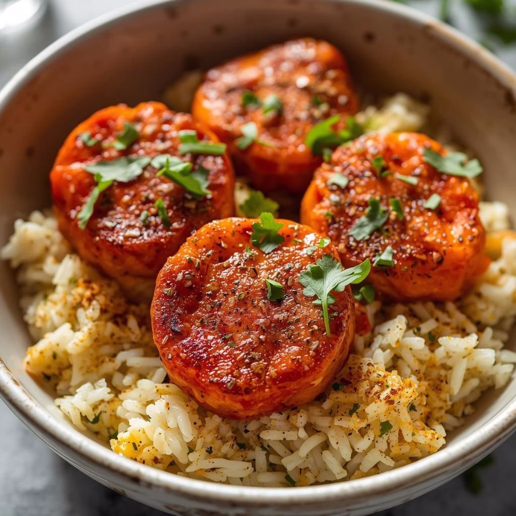 Tandoori & Yogurt-Marinated Salmon Bite Rice Bowls Recipe