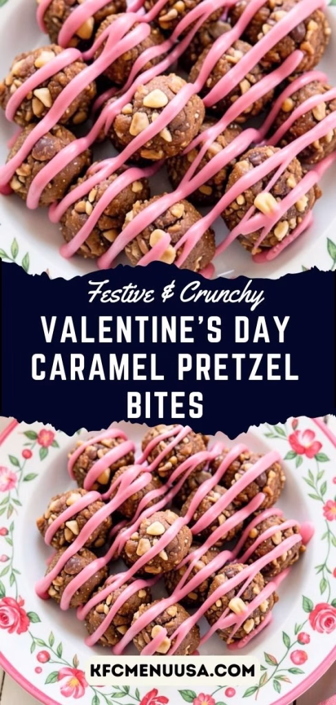 Valentine’s Day Caramel Pretzel Bites Recipe