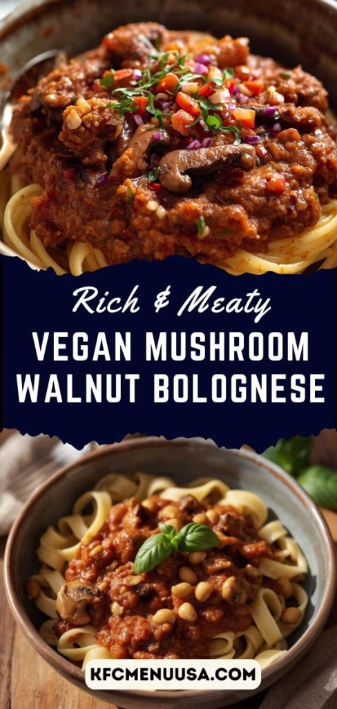 Vegan Mushroom Walnut Bolognese Recipe