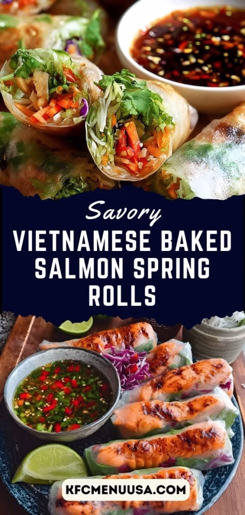 Vietnamese Baked Salmon Spring Rolls Recipe