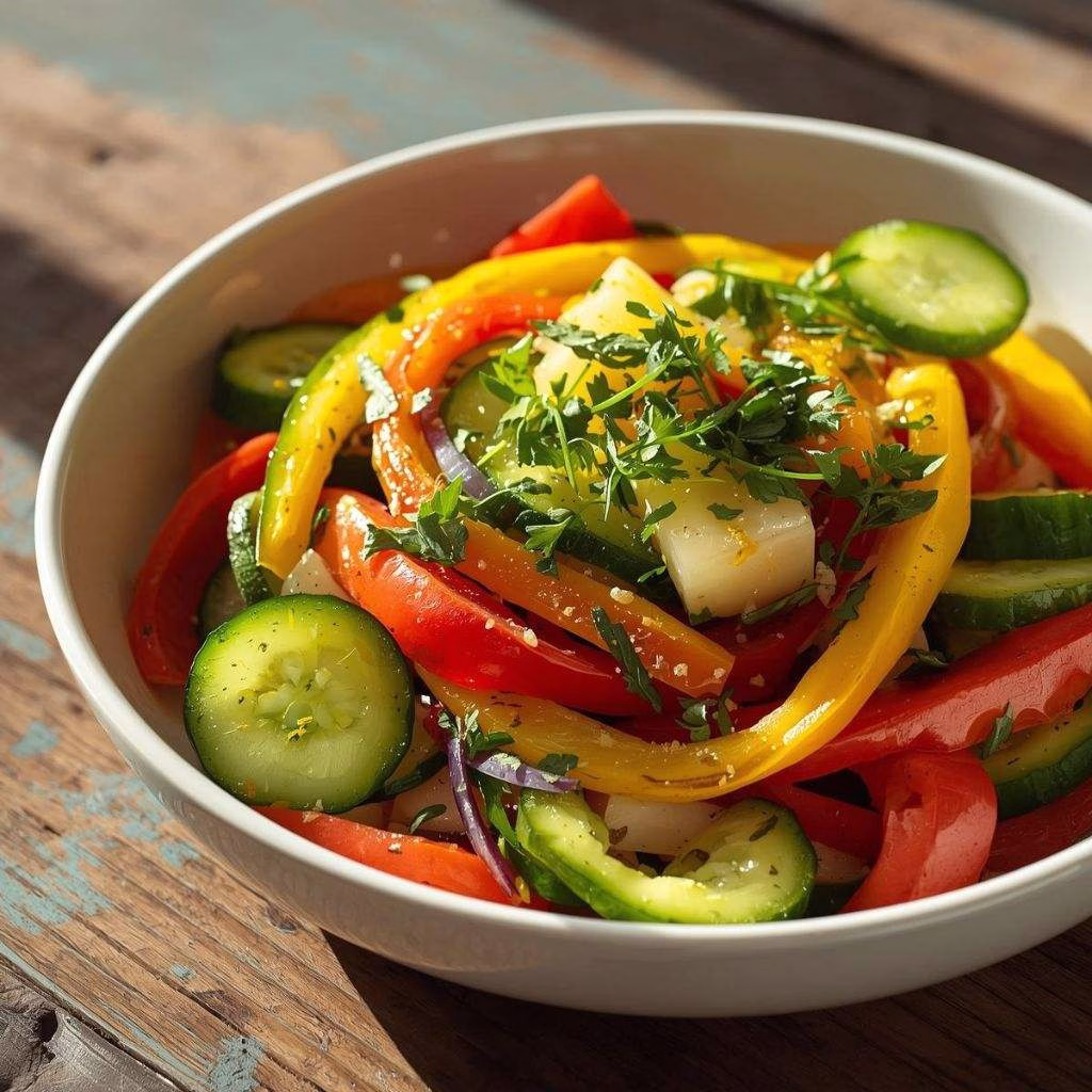 Viral Cucumber & Bell Pepper Salad Recipe