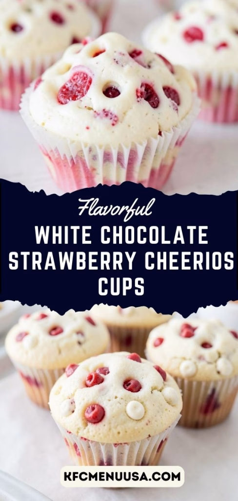 White Chocolate Strawberry Cheerios Cups Recipe