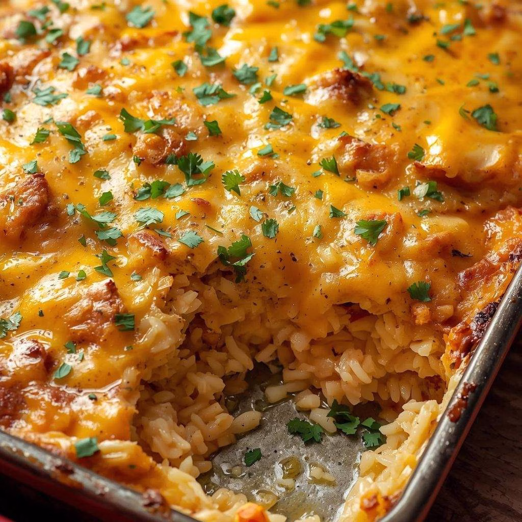 Cheesy Chicken and Rice Recipe