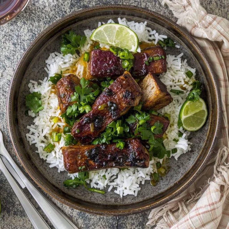 Miso Short Ribs with Cilantro Salsa Recipe