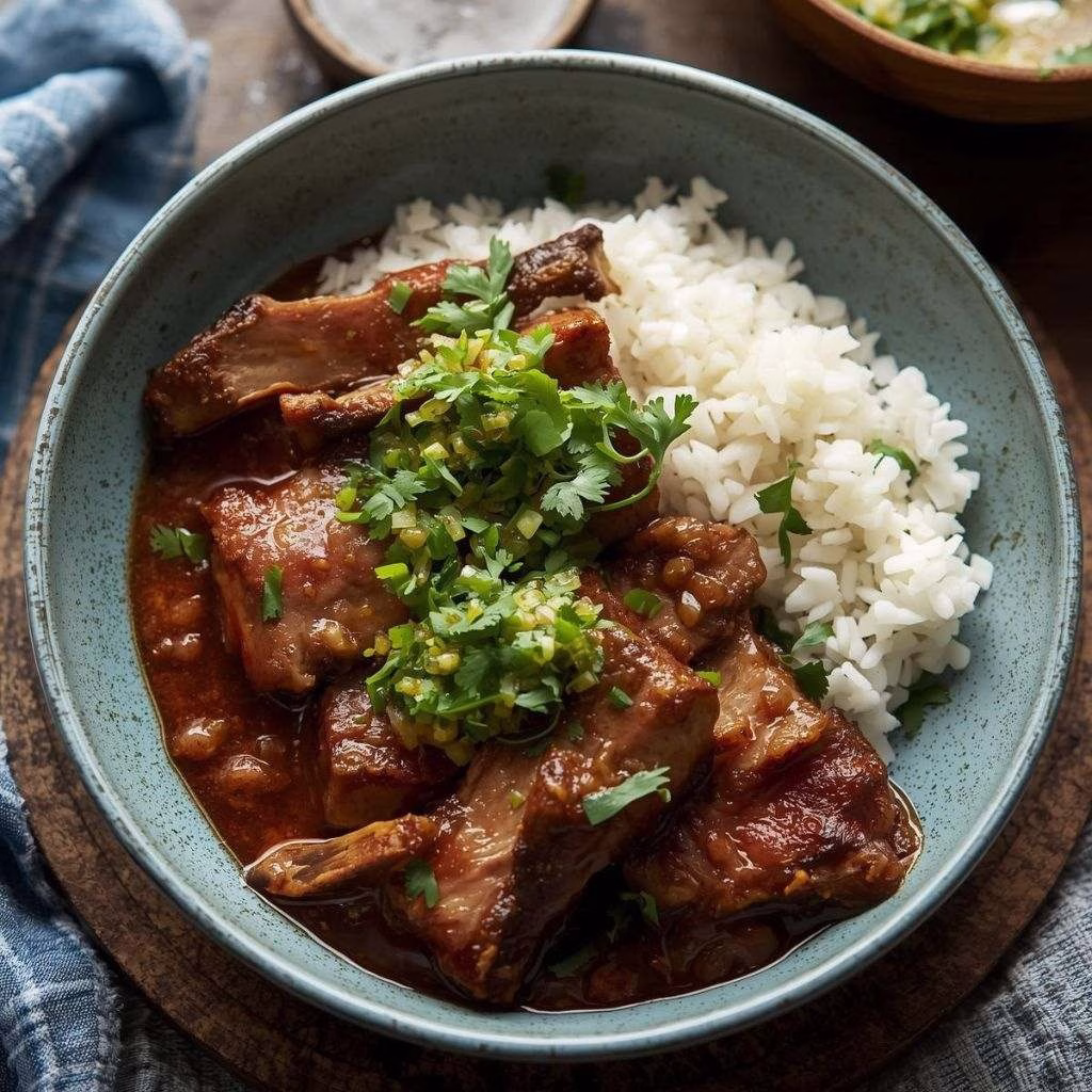 Miso Short Ribs with Cilantro Salsa Recipe