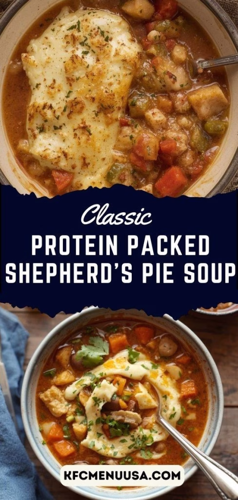 Protein Packed Shepherd’s Pie Soup Recipe