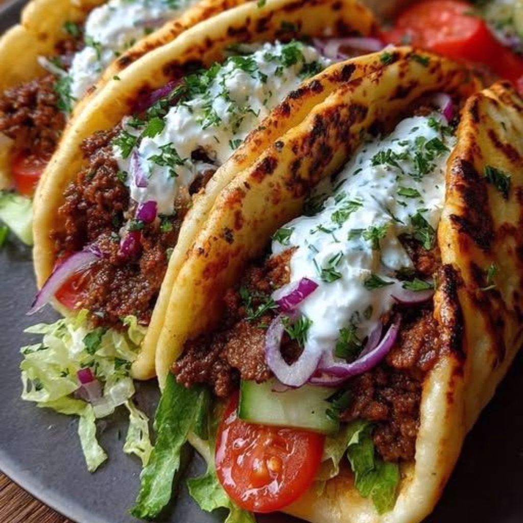 Mediterranean Mini Lahmacun Bites with Yogurt Drizzle Recipe