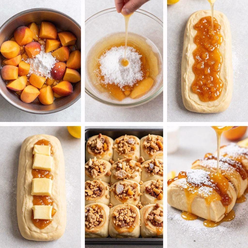 Peach Cobbler Cinnamon Rolls Recipe