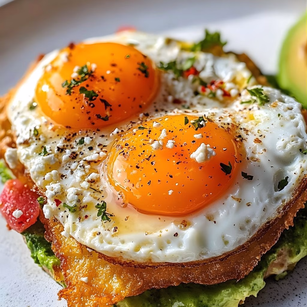 Crispy Feta Fried Eggs Recipe