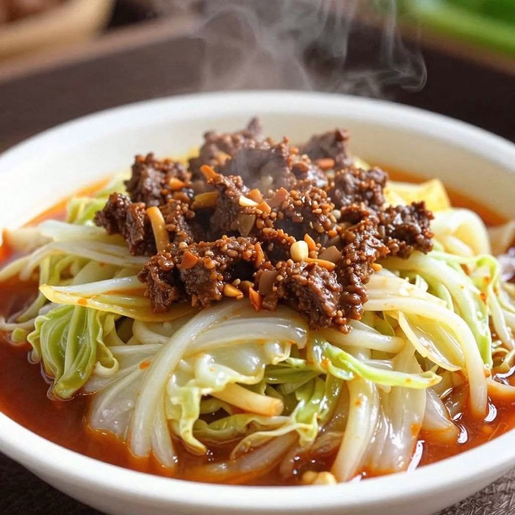 Low Carb Mongolian Ground Beef and Cabbage Recipe