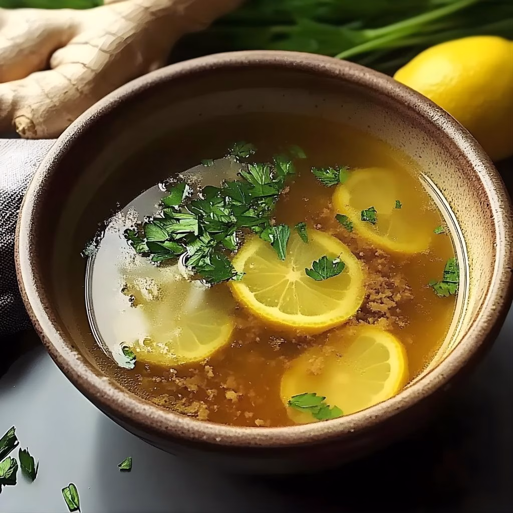 Healing Miso-Ginger Lemon Detox Broth Recipe