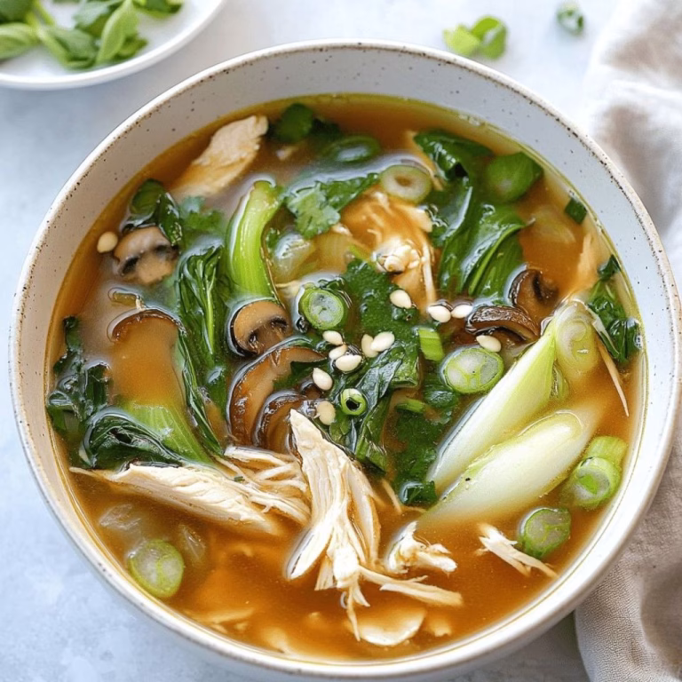 Ginger Chicken and Rice Soup with Bok Choy Recipe