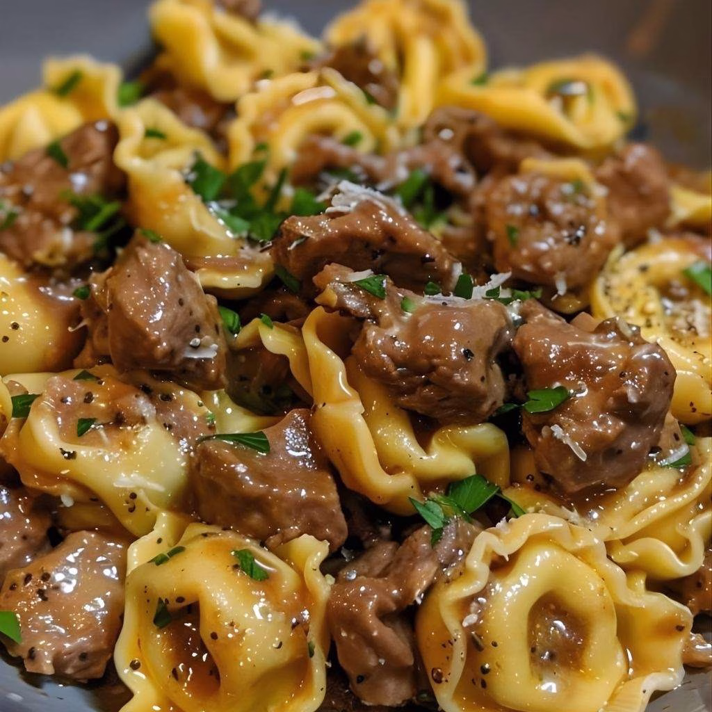 One-Pan Cowboy Butter Tortellini Steak Bites Recipe