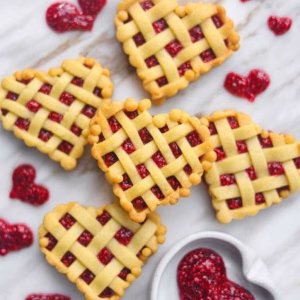 Raspberry Chia Jam Heart-Shaped Linzer Cookies Recipe