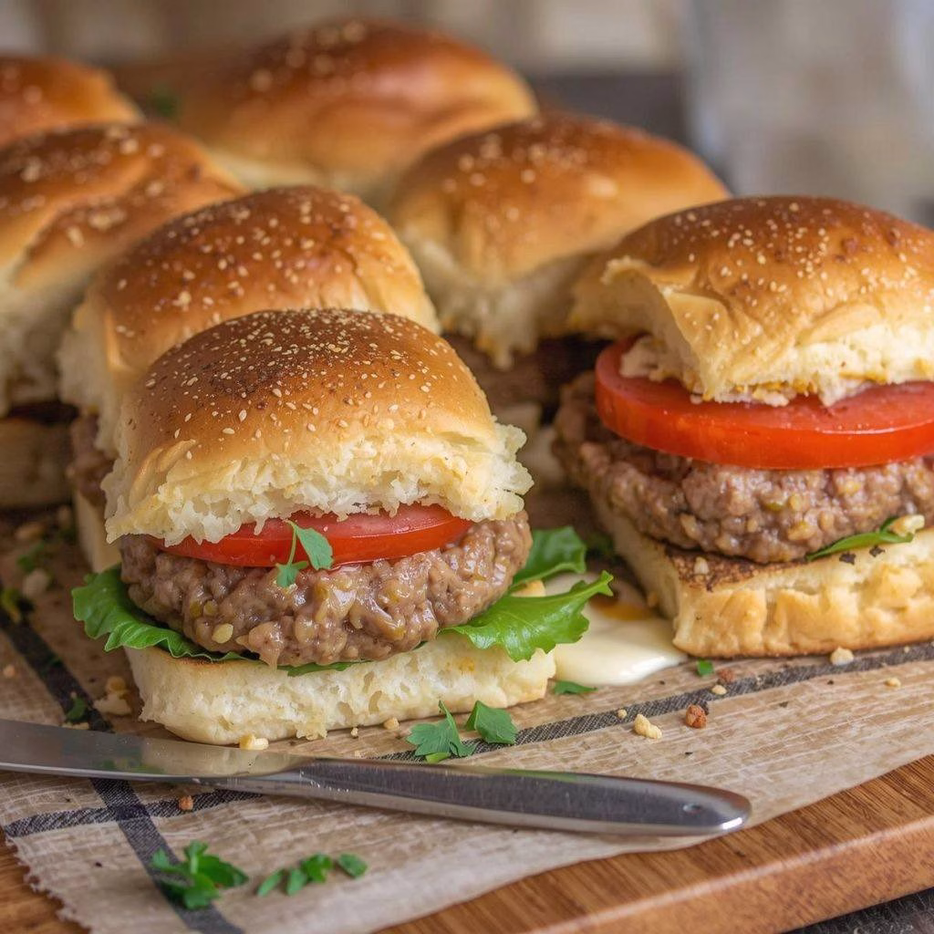 Juicy Burger Sliders with Garlic Aioli Recipe