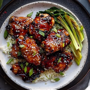 Air Fryer Asian Glazed Chicken Thighs  Recipe
