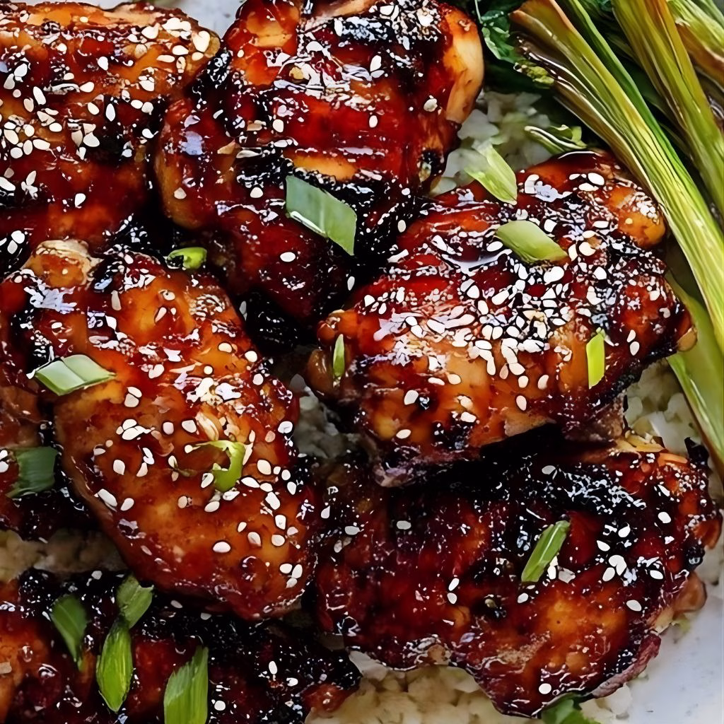 Air Fryer Asian Glazed Chicken Thighs  Recipe