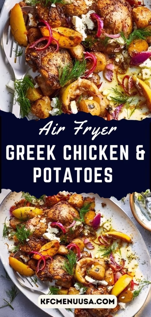 Air Fryer Greek Chicken & Potatoes Recipe